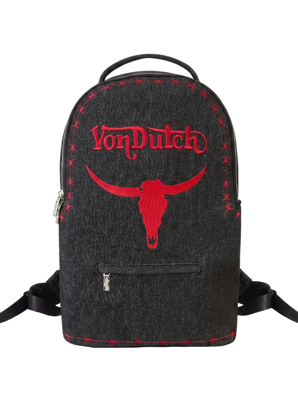 Von Dutch LARGE SIZED CRIMSON BULL BACKPACK